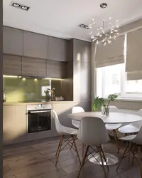 Modern design kitchen interior 9 sq m photo