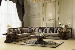 Мягкая классическая мебель для гостиной фото