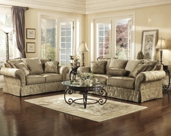 Upholstered classic furniture for the living room photo