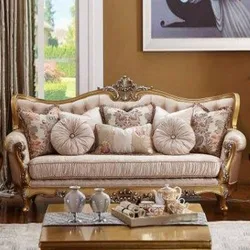 Upholstered classic furniture for the living room photo