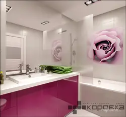 Дизайн ванной с цветами фото