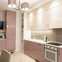 Glossy kitchens on the entire wall photo