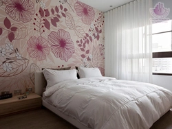 How to wallpaper a bedroom in two colors photo