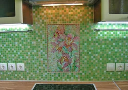 Mosaic on the wall in the kitchen photo