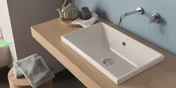 Built-In Sink In The Bathroom Photo
