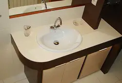 Built-in sink in the bathroom photo