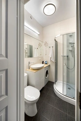 Bathroom interior of a one-room apartment