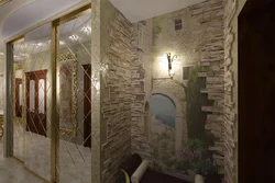 Design Of The Entire Hallway With Artificial Stone