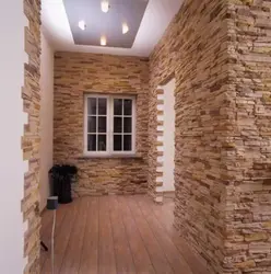 Design of the entire hallway with artificial stone