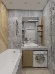 Bathroom design without toilet 3 sq.m.