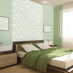 What wallpaper colors are suitable for a bedroom photo