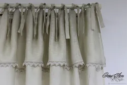 Linen curtains for the kitchen photo