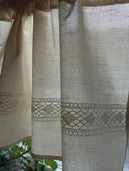 Linen curtains for the kitchen photo