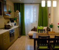 Кухня 12 кв метров дизайн с диваном и балконом