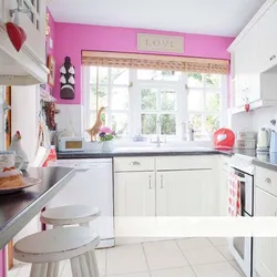 Дизайн Маленькой Розовой Кухни Фото