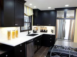 Black and white kitchen interiors color combination