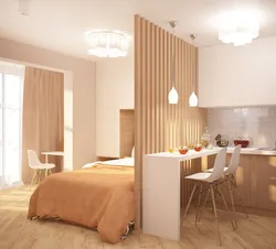 Bedroom studio apartment interior