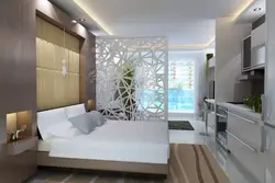 Bedroom design in a one-room apartment
