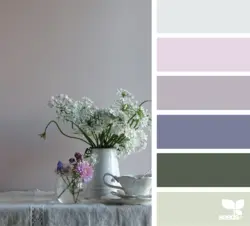 Color palette for gray in the kitchen interior