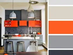Color palette for gray in the kitchen interior