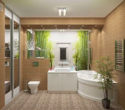 Styles in eco bathroom interior