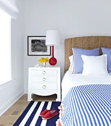 Color combination in the interior of a marine bedroom