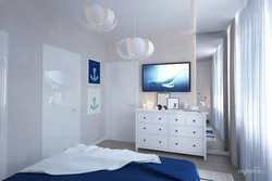 Color combination in the interior of a marine bedroom