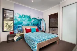 Color combination in the interior of a marine bedroom