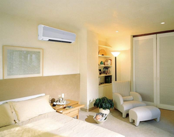 Air conditioner in bedroom design