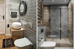 Bathtub with shower design in gray tones