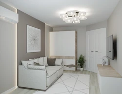 White Bedroom Living Room Design