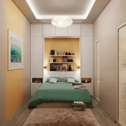 Дызайн спальні без акна ў сучасным стылі