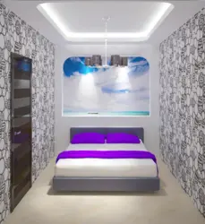 Bedroom design without window in modern style