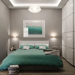 Bedroom design without window in modern style