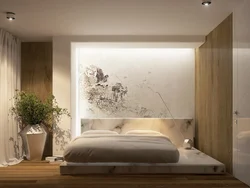 Дызайн спальні без акна ў сучасным стылі