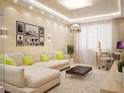 Square living room design photo