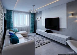 Square Living Room Design Photo