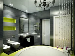 Bathroom Design Black Green White
