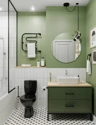 Bathroom Design Black Green White
