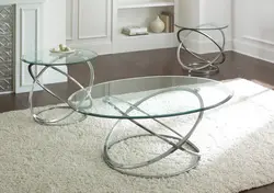 Glass table design in living room