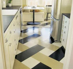 Floors in the hallway and kitchen photo