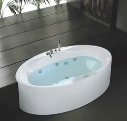 Yarımdairəvi küvetli vanna otağı dizaynı