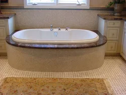 Bathroom design with semicircular bathtubs