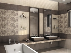 Bathroom interior made of ceramic tiles