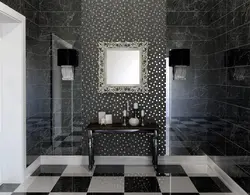 Керамикалық плиткалардан жасалған ванна бөлмесінің интерьері