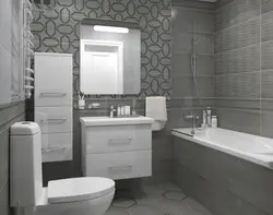 Bathroom interior made of ceramic tiles