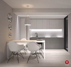 Gray kitchen minimalism design