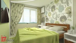 Bedroom Interior Green Wallpaper