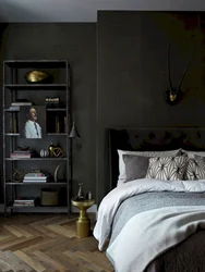 Khaki bedroom design