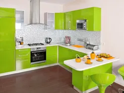 Corner kitchens color combination photo